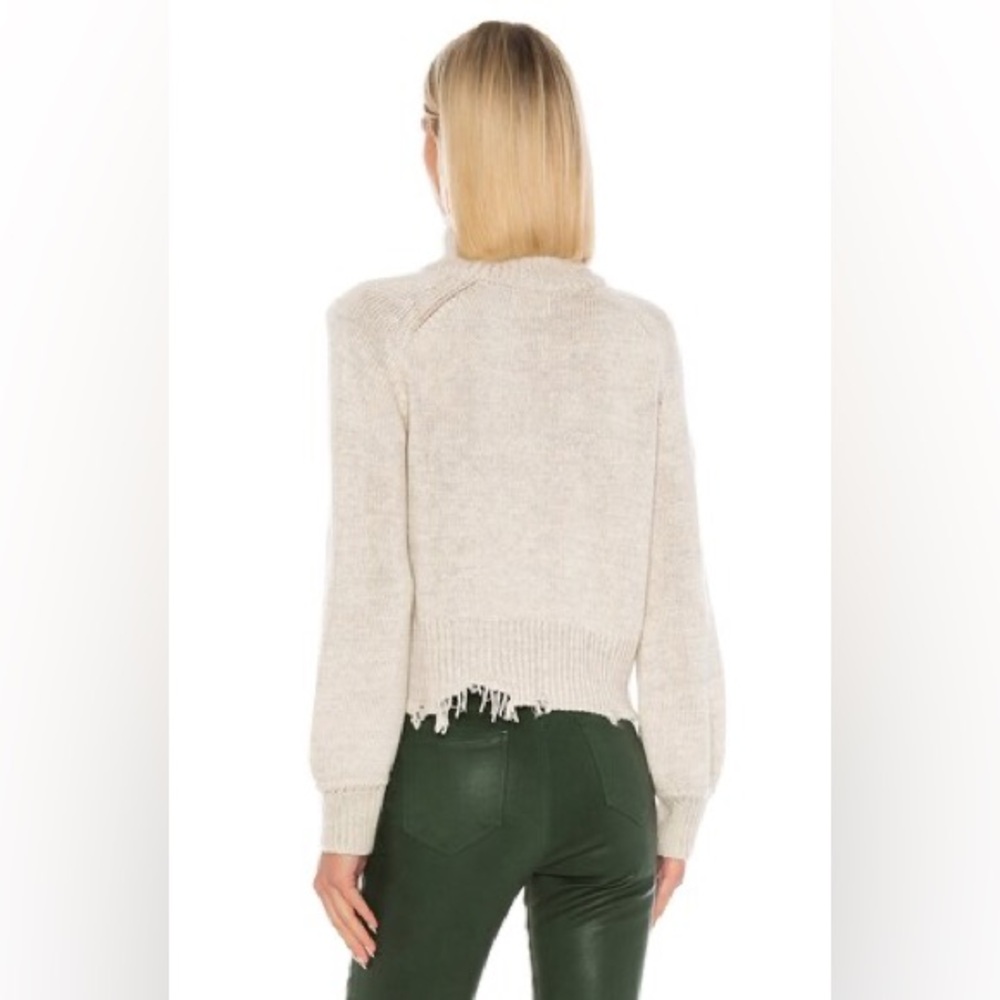 Lovers & Friends GRANITE SWEATER Wool Blend Knit Distressed Color Stone Size S - Picture 4 of 14